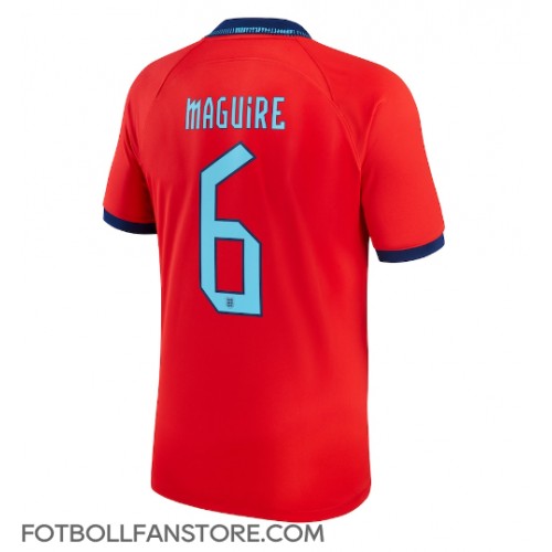 England Harry Maguire #6 Borta matchtröja VM 2022 Kortärmad Billigt